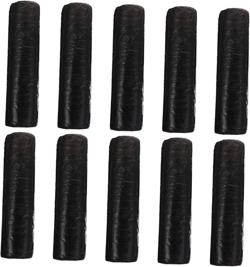 أكياس قمامة سوداء بحبل سحب، عبوة من 10 قطع، مقاومة للتسرب ومتينة من مادة البولي بروبيلين للمطبخ والحمام والمكتب - Image 1